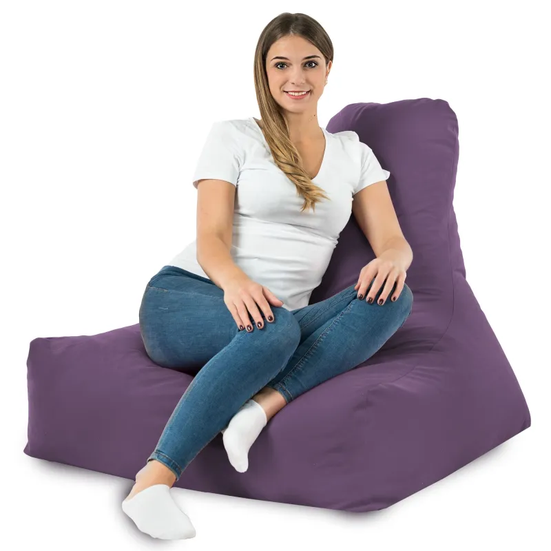 Poltrona Pouf Sacco con Schienale Bali - Velluto Soft – vista 86