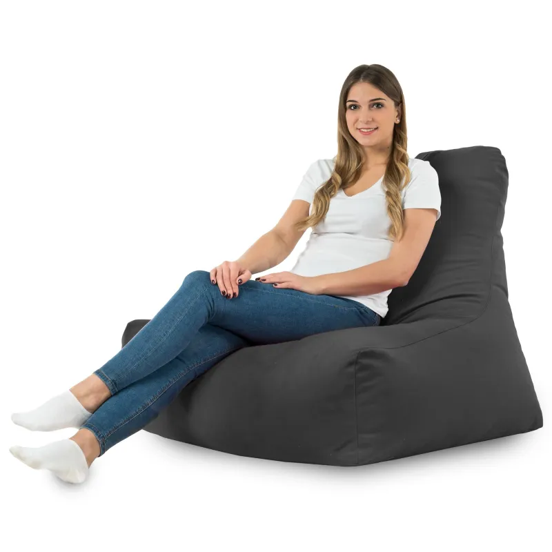 Poltrona Pouf Sacco con Schienale Bali - Velluto Soft – vista 44