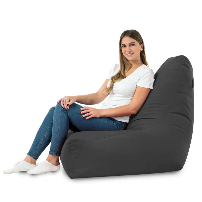 Poltrona Pouf Sacco con Schienale Bali - Velluto Soft – vista 59