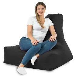 Poltrona Pouf Sacco con Schienale Bali - Velluto Soft – vista 90