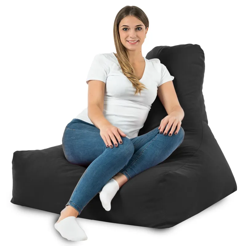 Poltrona Pouf Sacco con Schienale Bali - Velluto Soft – vista 90