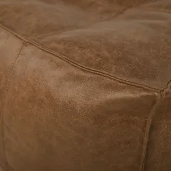 Pouf cubo quadrato con cuciture - Vera Pelle Premium – vista 3