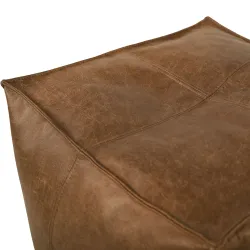 Pouf cubo quadrato con cuciture - Vera Pelle Premium – vista 4