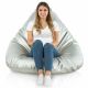 Pouf Poltrona Sacco XXL Argento