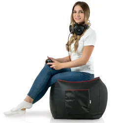Pouf gaming comodo in nero, perfetto per giocare e relaxarsi