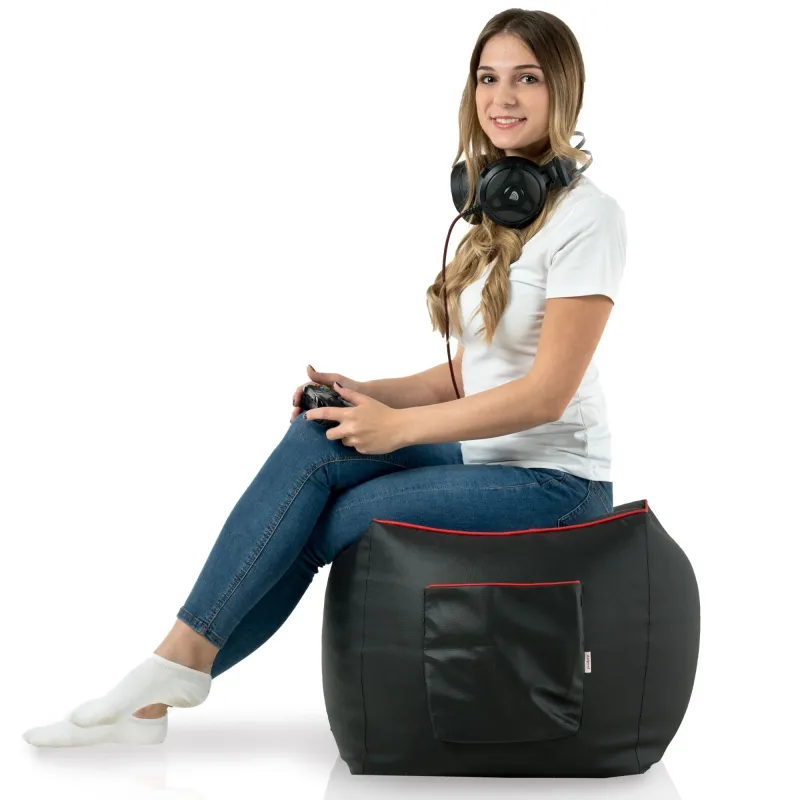 Pouf gaming comodo in nero, perfetto per giocare e relaxarsi