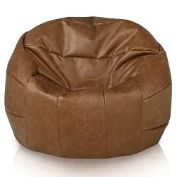 Poltrona Pouf Sacco Calcio retro - Vera Pelle Premium – vista 2