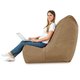 Beige Poltrona Sacco Peluche Grande