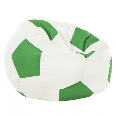 Pouf Calcio Bianco Verde Ecopelle