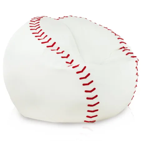Pouf baseball con copertura in ecopelle per una seduta elegante