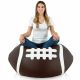 Marrone scuro Pouf Pallone Rugby Ecopelle Classico