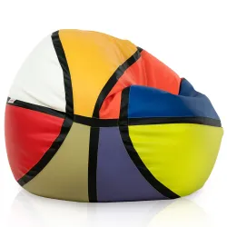 Poltrona Pouf Pallone Basket da Seduta - Ecopelle