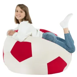 Poltrona Pouf Pallone da Calcio XL per Bambini - Soft Velluto – vista 6