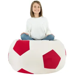 Poltrona Pouf Pallone da Calcio XL per Bambini - Soft Velluto – vista 8