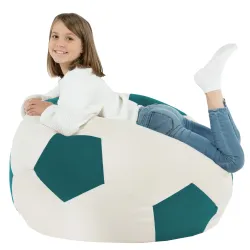 Blu Pouf Poltrona Calcio Peluche
