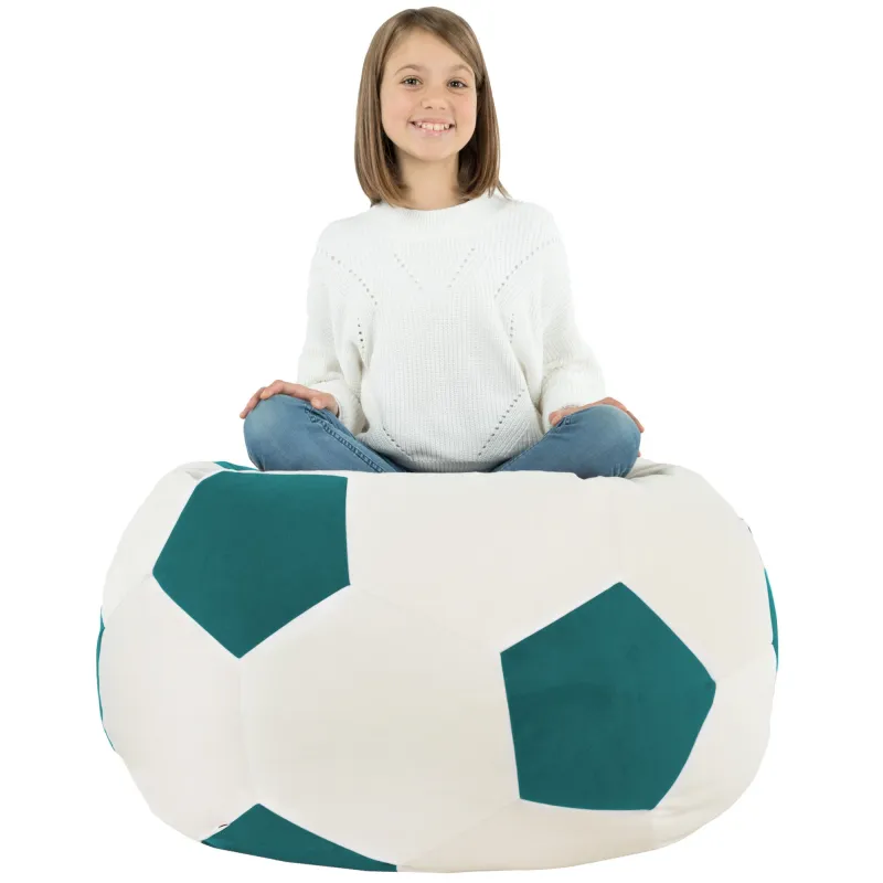 Blu Pouf Poltrona Calcio Peluche