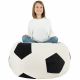 Nero Pouf Poltrona Calcio Classico Tessuto