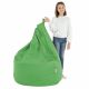 Pouf Sacco Ecopelle Verde Seduta