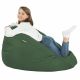 Pouf Sacco Verde Scuro Ecopelle Arredo