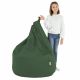 Pouf Sacco Verde Scuro Ecopelle Arredo