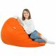 Pouf Sacco Arancio Ecopelle Puff