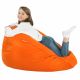 Pouf Sacco Arancio Ecopelle Puff