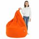 Pouf Sacco Arancio Ecopelle Puff