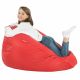 Pouf Sacco Rosso Ecopelle Moderno