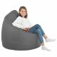 Pouf Sacco Grigio Ecopelle Salotto