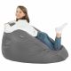 Pouf Sacco Grigio Ecopelle Salotto