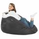 Pouf Sacco Nero Ecopelle Poltrona
