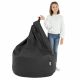 Pouf Sacco Nero Ecopelle Poltrona