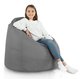 Pouf Sacco Grigio Esterno Puff Nylon