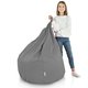 Pouf Sacco Grigio Esterno Puff Nylon