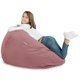 Pouf Sacco Poltrona XL Rosa Cipria Velluto