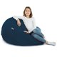 Pouf Sacco Poltrona XL Blu scuro Velluto