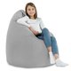 Pouf Poltrona Sacco XL Grigio Chiaro Velluto