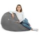 Pouf Poltrona Sacco Grigio Medio XL Velluto