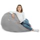 Pouf Poltrona Sacco XL Grigio Chiaro Velluto