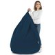 Pouf Sacco Poltrona XL Blu scuro Velluto