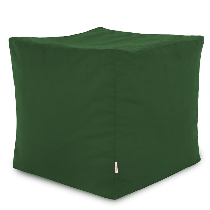 Verde Scuro Pouf Da Salotto Cubo Velluto