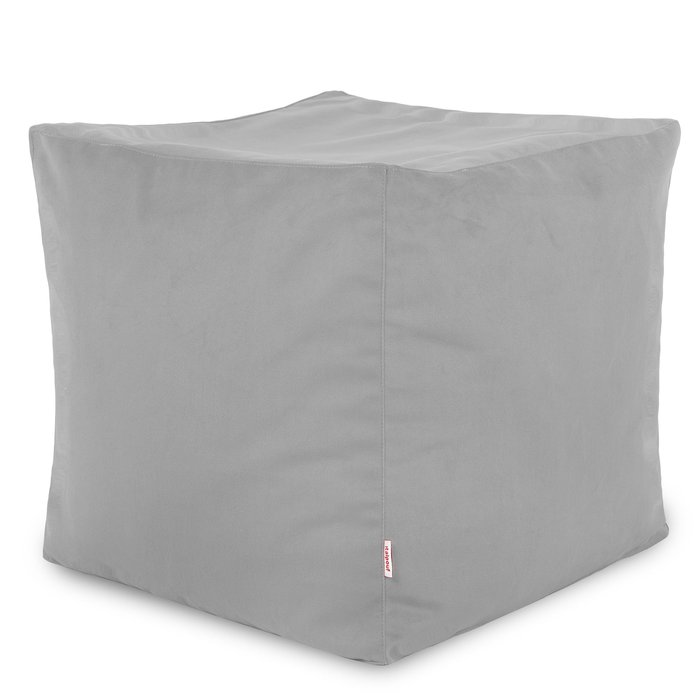 Grigio Chiaro Pouf Da Salotto Cubo Velluto