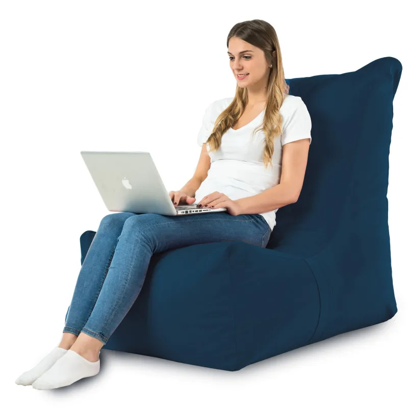 Poltrona Pouf Sacco Relax XXL Disinto - Velluto Soft – vista 19