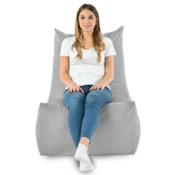 Poltrona Pouf Sacco Relax XXL Disinto - Velluto Soft – vista 55