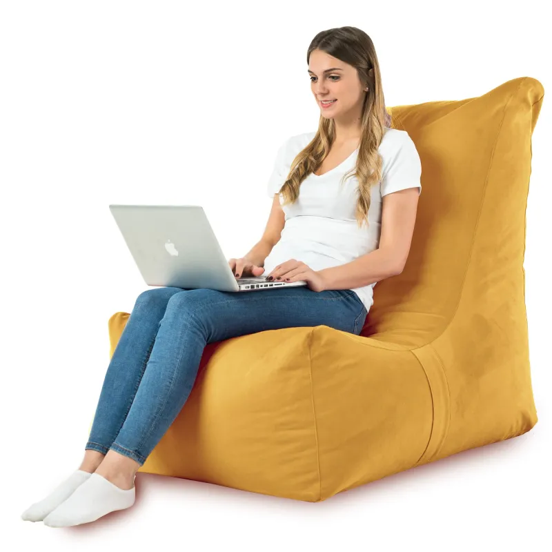 Poltrona Pouf Sacco Relax XXL Disinto - Velluto Soft – vista 27