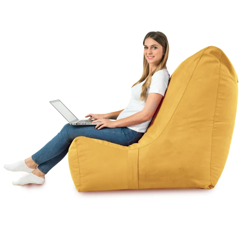 Poltrona Pouf Sacco Relax XXL Disinto - Velluto Soft – vista 45