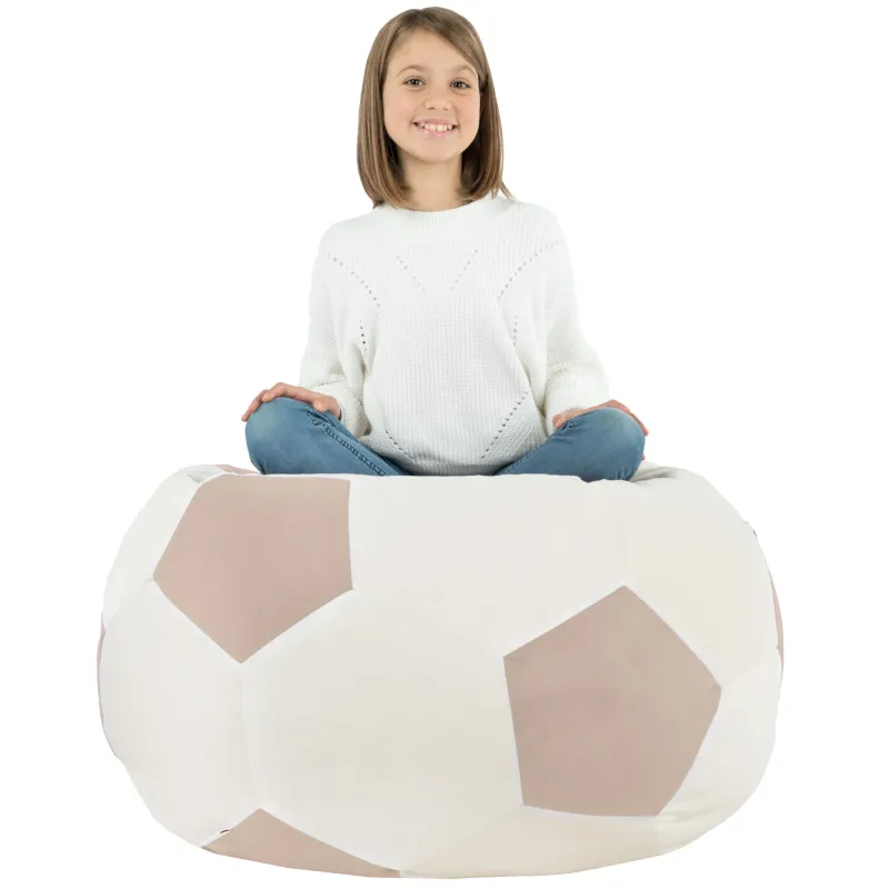 Poltrona Pouf Pallone da Calcio XL per Bambini - Soft Velluto – vista 16