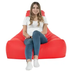 Poltrona pouf rossa alla moda per ambienti interni ed esterni
