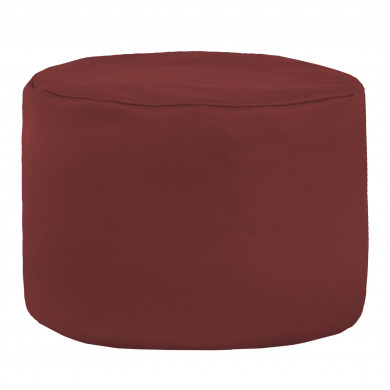 Bordeaux Pouf Cilindro Ecopelle