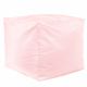 Rosa Chiaro Pouf Cubo Ecopelle